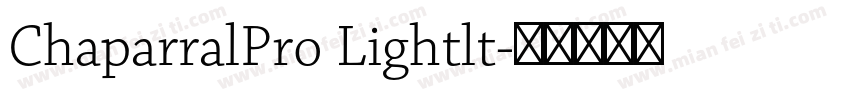 ChaparralPro Lightlt字体转换